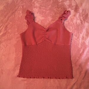 Blue Rain at Francesca's Pink Ruffled Camisole Size Large